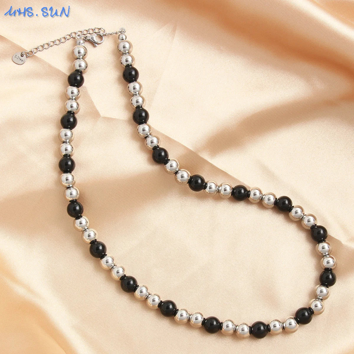 Golden Pearl Bead Necklace