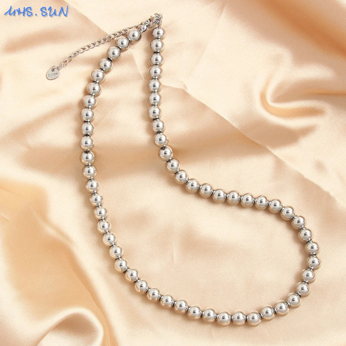 Golden Pearl Bead Necklace