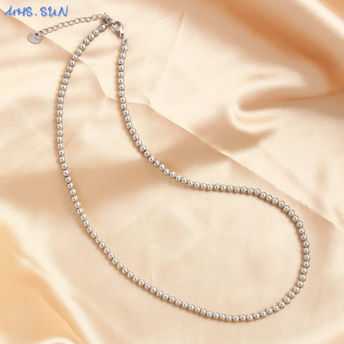 Golden Pearl Bead Necklace