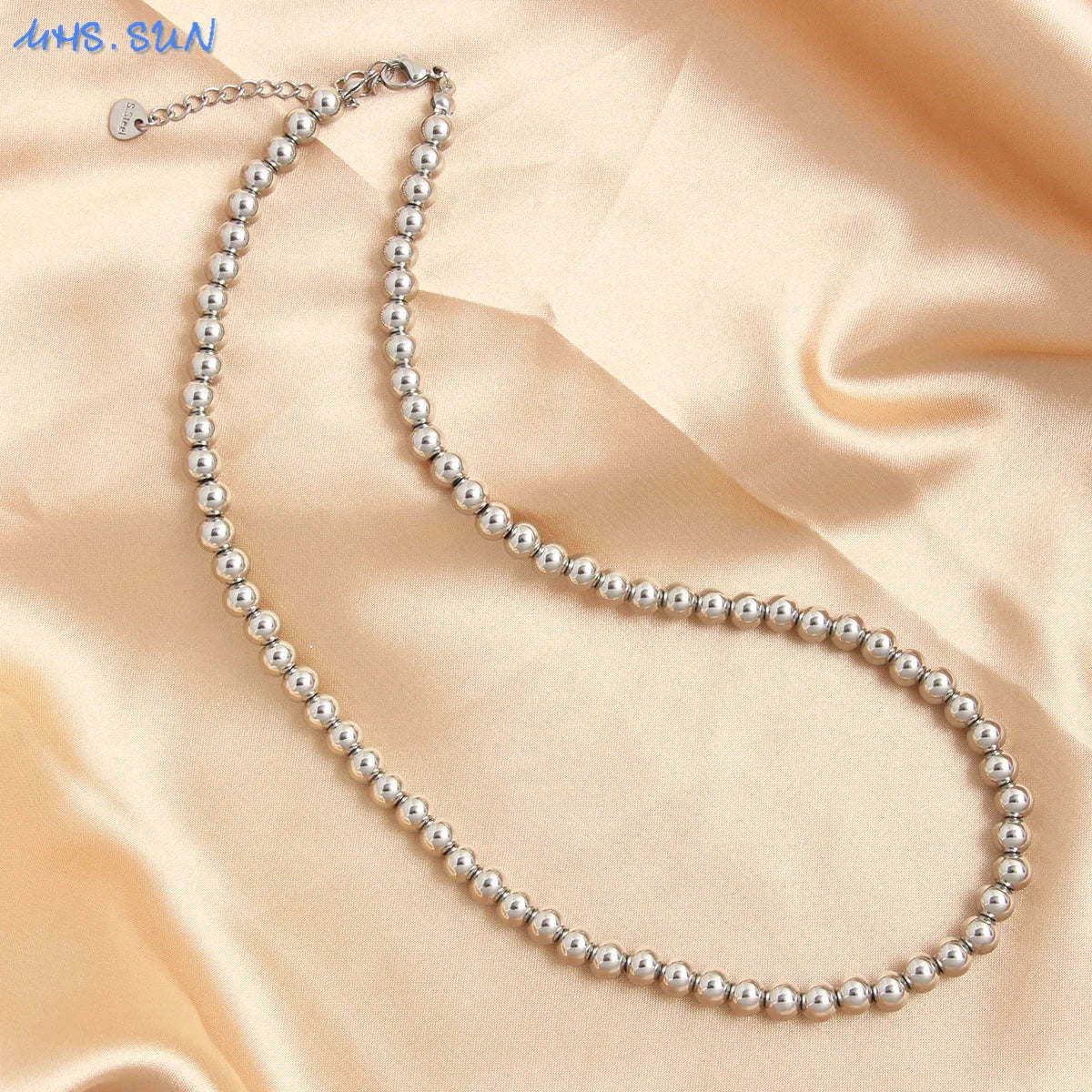 Golden Pearl Bead Necklace