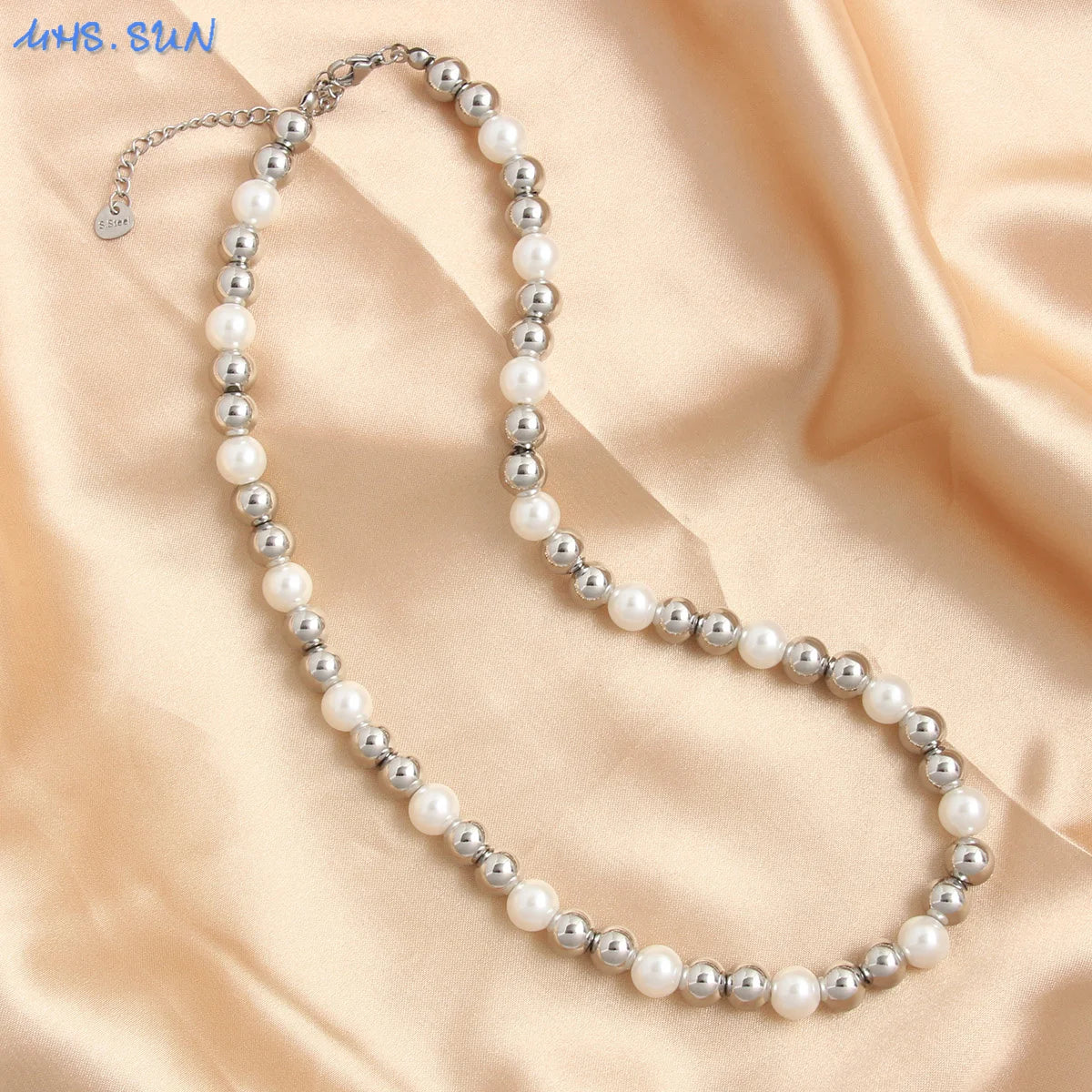Golden Pearl Bead Necklace