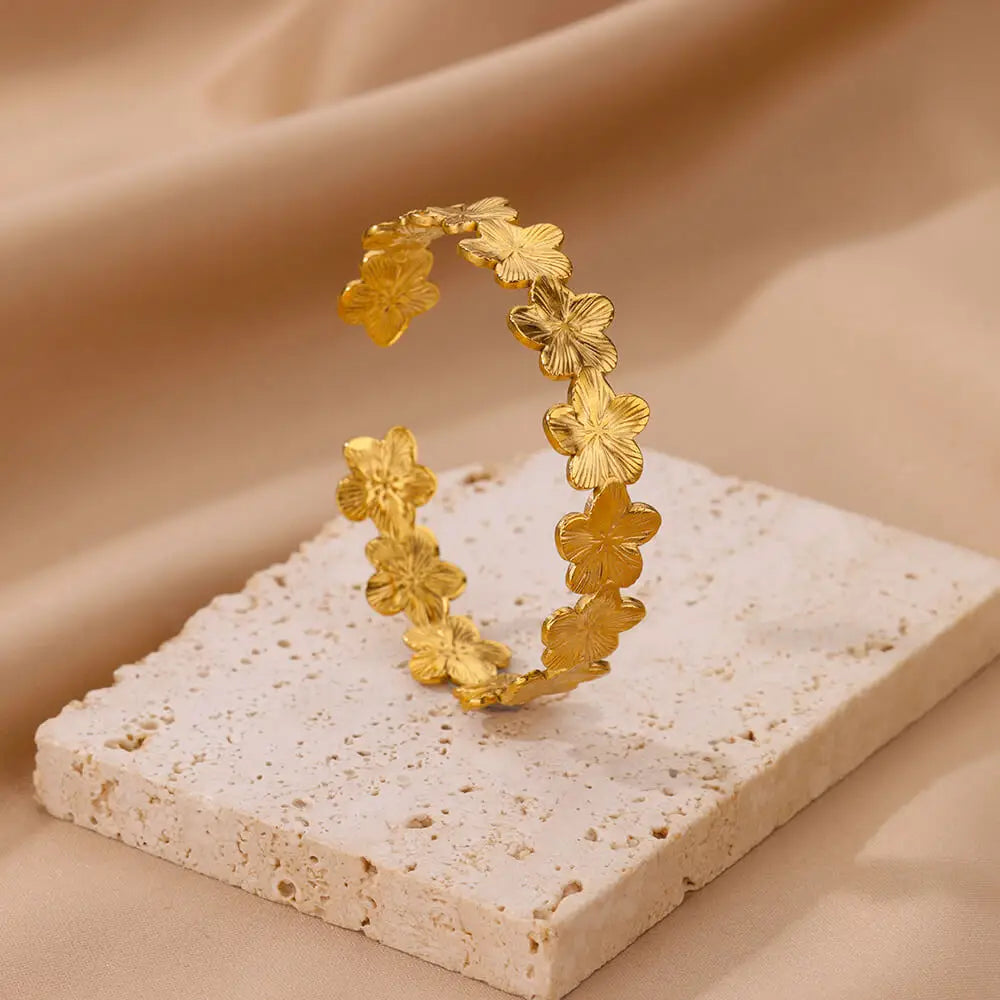 Golden Petal Cuff