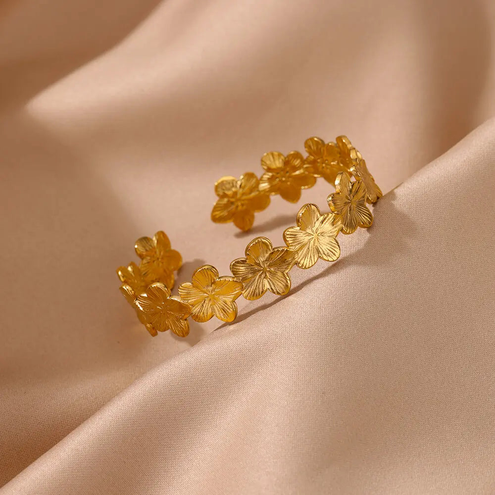 Golden Petal Cuff