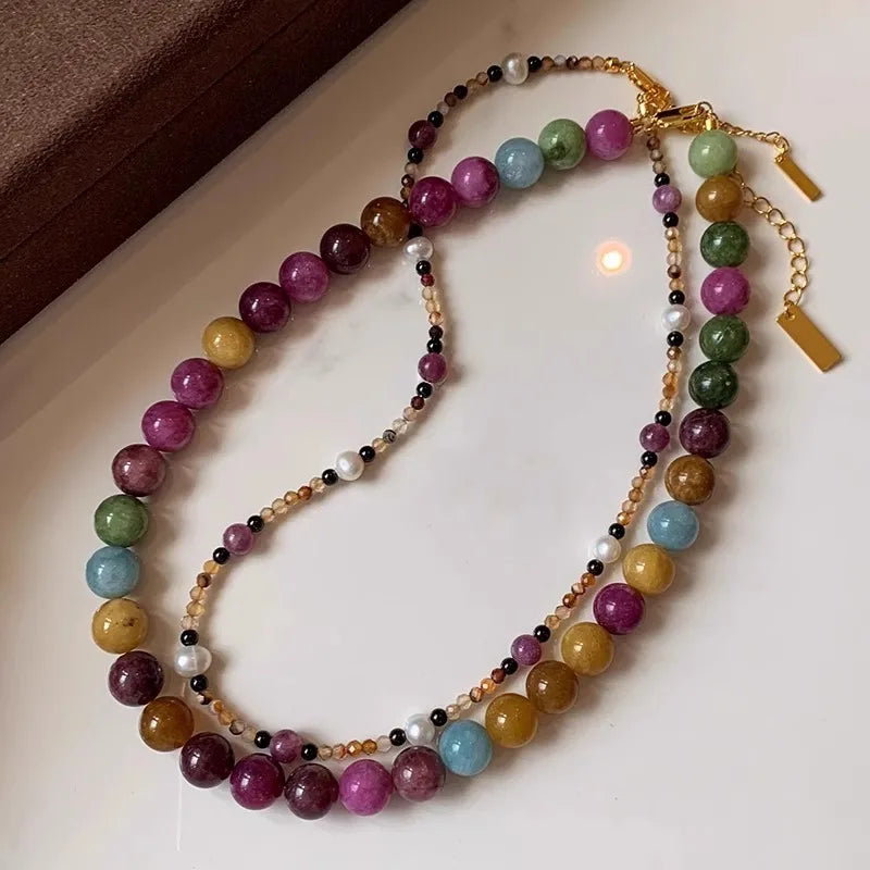 Rainbow Tourmaline Necklace
